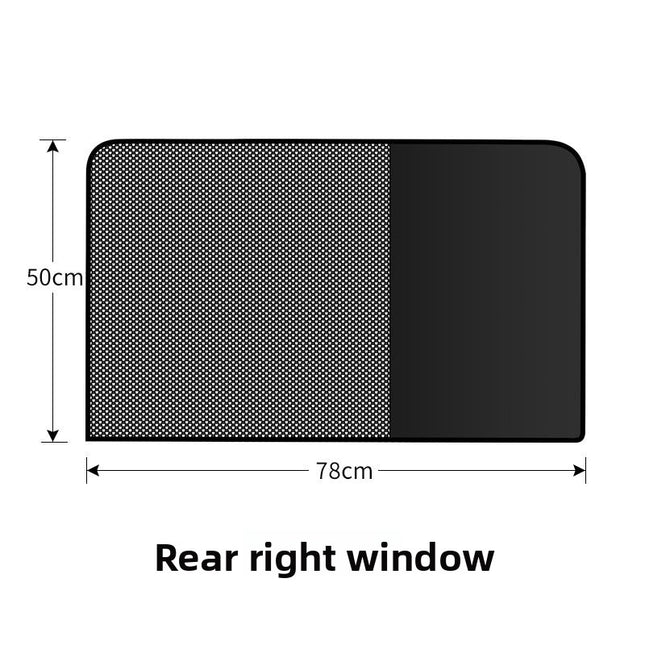 Magnetic Car Sunshade Curtains - Dual Layer Side Window Shades for UV Protection & Heat Blocking