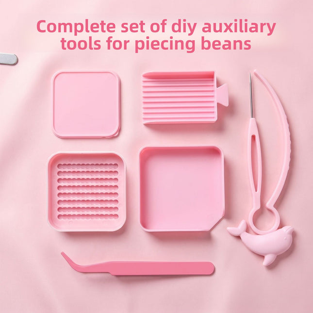 All in One Fuse Beads Tool Kit | Ironing Pegs Tweezers Storage Box for Precision Crafting