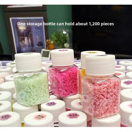 10g Bead Storage Box with Folding Funnel | Snap Lock PP Organizer for Fuse Beads Diamond Painting