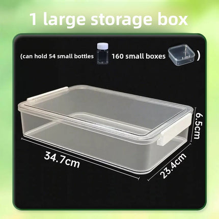 10g Bead Storage Box with Folding Funnel | Snap Lock PP Organizer for Fuse Beads Diamond Painting