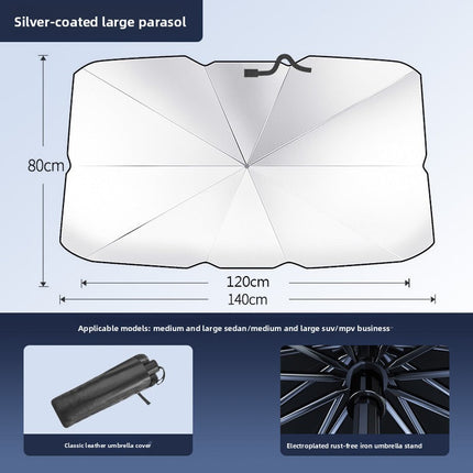 Car Windshield Sun Shade - UV Protection & Heat Blocking Sunshield for Summer