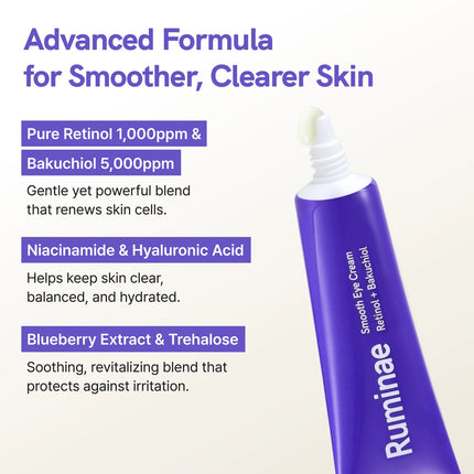 [Ruminae] Smooth Cream Retinol 0.1% + Bakuchiol 0.5% Cream | 30ml / 1.01 fl oz