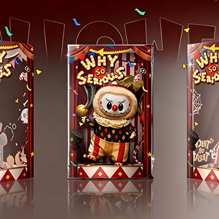 Halloween Circus Labubu Display Case for POP MART Collectibles, 12x12x19cm