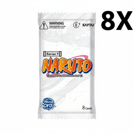 KAYOU Naruto-Smriti Heaven Scroll Collectible Trading Card Booster Pack (8 Packs), Series 1
