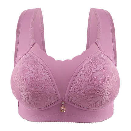 Women’s Lightweight and Comfortable Wire-Free Soft Cup Bra with 4-Hook Support