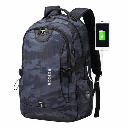 RIGOR Urban Slim USB Laptop Backpack