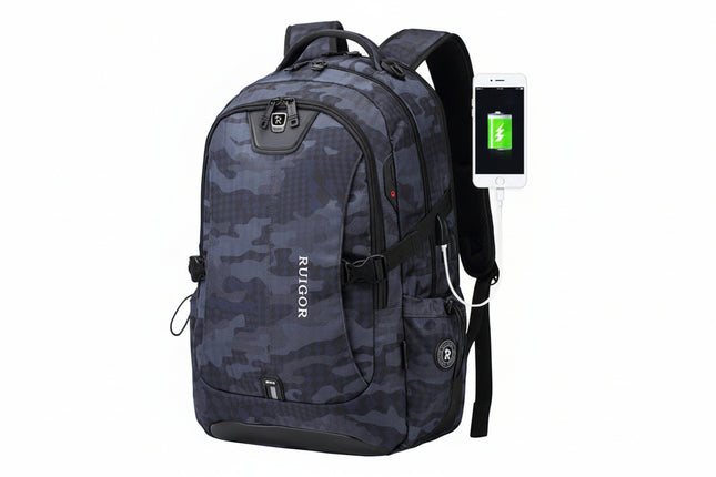 RIGOR Urban Slim USB Laptop Backpack
