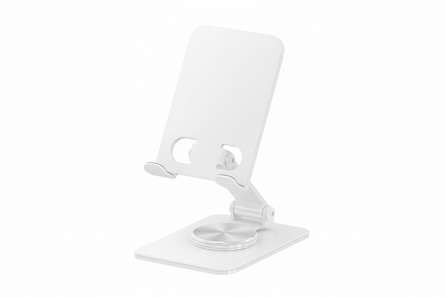 360° Rotating and Foldable Carbon Steel Phone Stand for Hands-Free Viewing