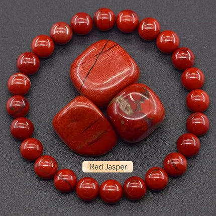 Natural 8mm Handmade Apatite Sunstone Agate Crystal Gemstone Beaded Jewelry Bracelet