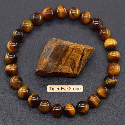 Natural 8mm Handmade Apatite Sunstone Agate Crystal Gemstone Beaded Jewelry Bracelet