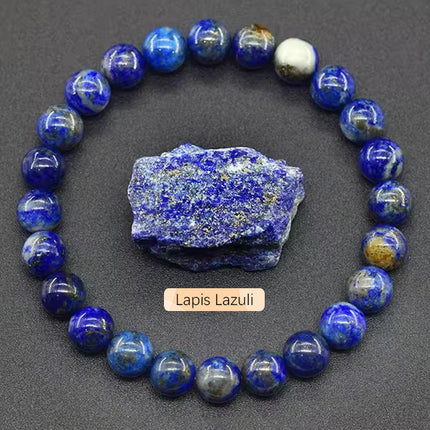 Natural 8mm Handmade Apatite Sunstone Agate Crystal Gemstone Beaded Jewelry Bracelet
