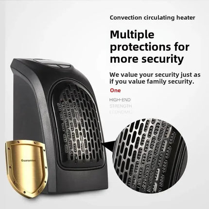 Mini Electric Ceramic Heater Fan with Thermostat, Energy Efficient