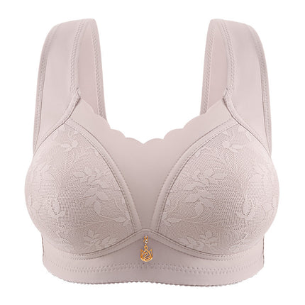 Women’s Lightweight and Comfortable Wire-Free Soft Cup Bra with 4-Hook Support