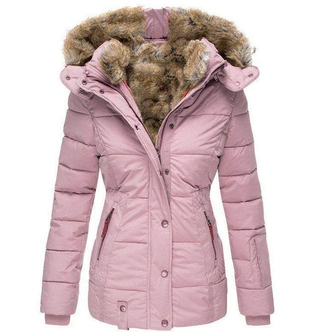 Women's Winter Warm Slim Fit Faux Fur Hooded Coat