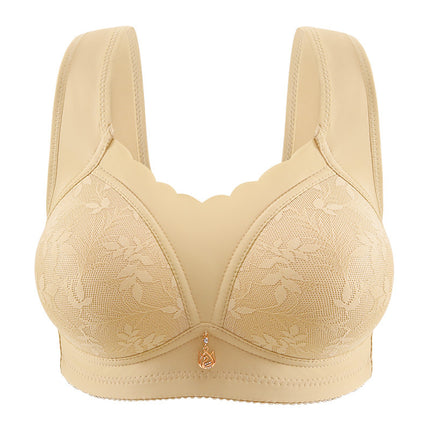 Women’s Lightweight and Comfortable Wire-Free Soft Cup Bra with 4-Hook Support