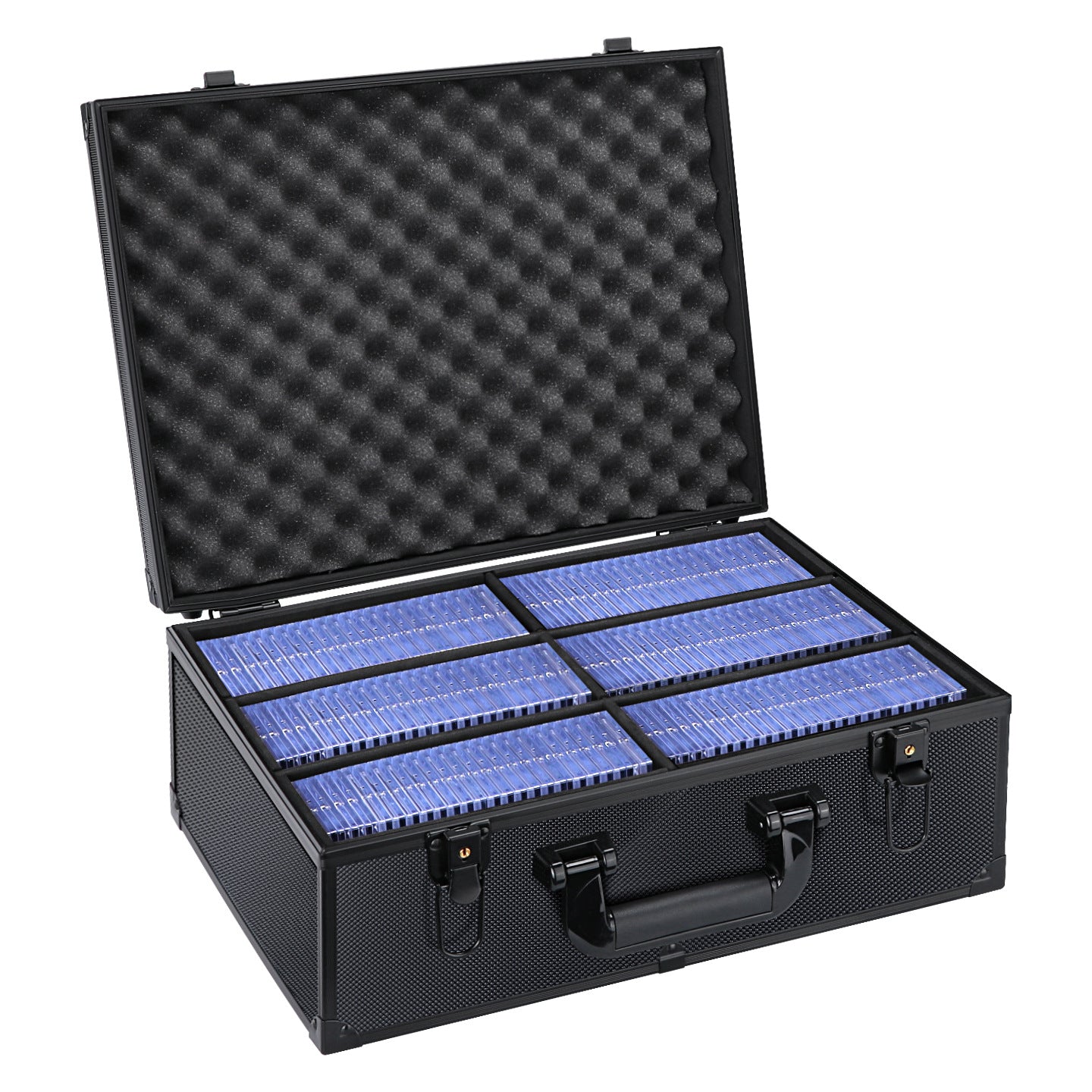 graded card case with lock Premium Carbon Fiber Trading Card Storage Case with Lock