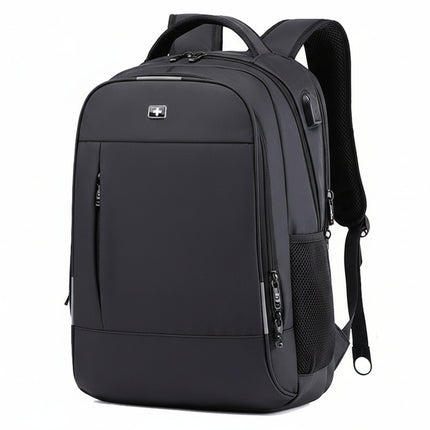Durable Swiss Army 15.5 - 17 Inch Laptop Backpack for Travel or School, Black