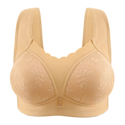 Women’s Lightweight and Comfortable Wire-Free Soft Cup Bra with 4-Hook Support