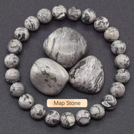 Natural 8mm Handmade Apatite Sunstone Agate Crystal Gemstone Beaded Jewelry Bracelet