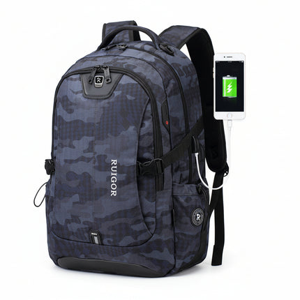 RIGOR Urban Slim USB Laptop Backpack