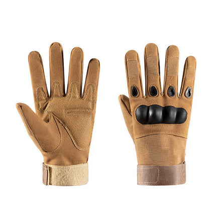 Men’s Tactical Military Hard Knuckle Gloves, Anti-Slip Protective Gloves for Outdoor Training
