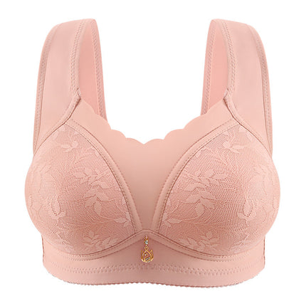 Women’s Lightweight and Comfortable Wire-Free Soft Cup Bra with 4-Hook Support