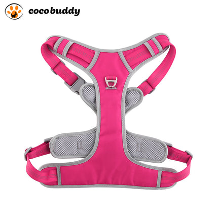 Double Layer Reflective Dog Harness Vest with No-Pull Leash
