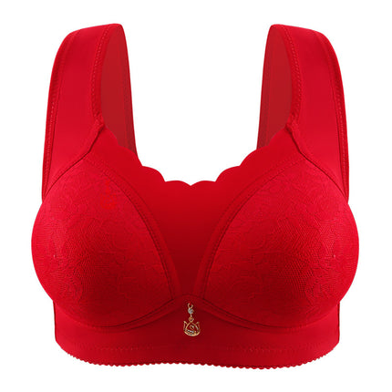 Women’s Lightweight and Comfortable Wire-Free Soft Cup Bra with 4-Hook Support