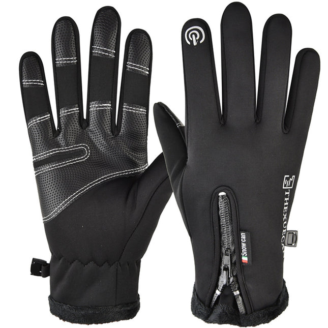 Unisex Winter Fleece-Lined Touchscreen Gloves for Driving, Cycling, and Outdoors