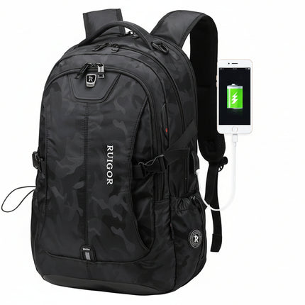 RIGOR Urban Slim USB Laptop Backpack