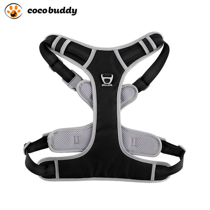 Double Layer Reflective Dog Harness Vest with No-Pull Leash