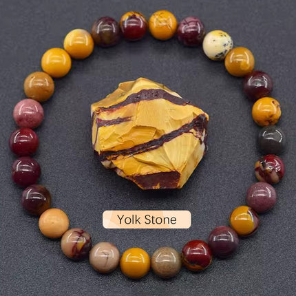 Natural 8mm Handmade Apatite Sunstone Agate Crystal Gemstone Beaded Jewelry Bracelet