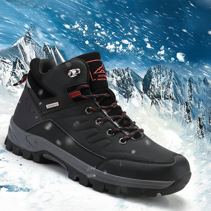 Men’s Outdoor Winter Waterproof Fleece Lined Hiking Boots