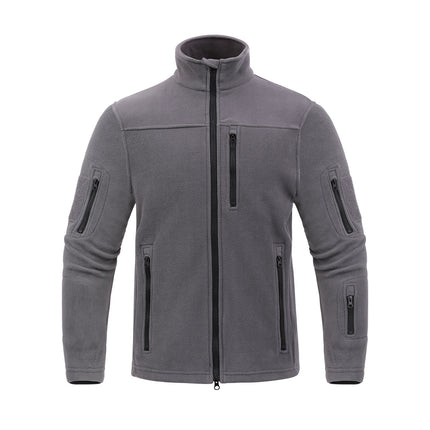 Men’s Fleece Tactical Jacket for Outdoor Sports, Hiking, Cold Weather Long Sleeve Coat
