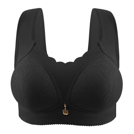 Women’s Lightweight and Comfortable Wire-Free Soft Cup Bra with 4-Hook Support