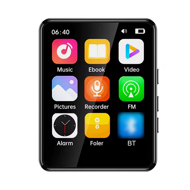 2.4 inch Full Touch Screen Bluetooth 5.3 HIFI MP3 Music MP4 Video Player