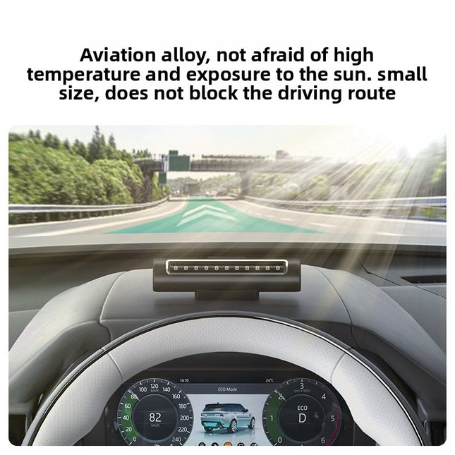 Emergency Car Window Breaker & 2-in-1 Retractable Parking Number Plate with LED Light