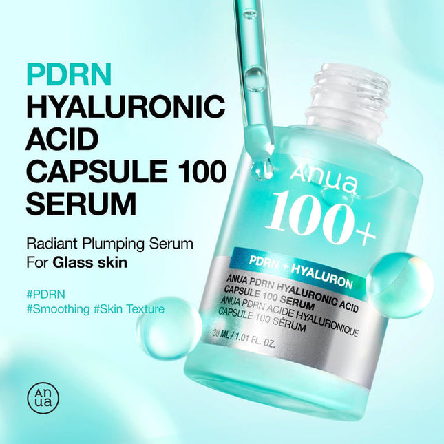 ANUA PDRN + Hyaluronic Acid Skin Renewal Serum 100 Capsules 30ml