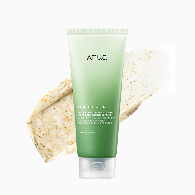 ANUA Heartleaf Quercetinol Cleansing Foam 5.07 fl.oz. (150ml) / Deep Pores & Blackheads Care
