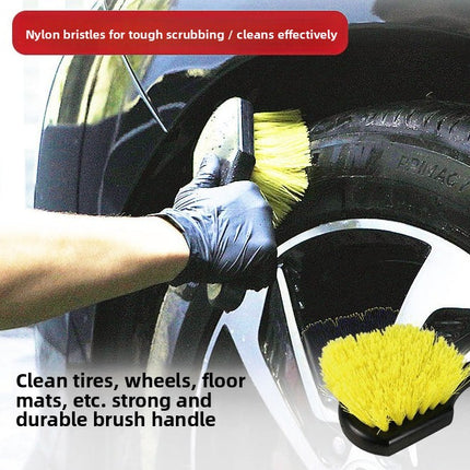 Professional Car Wash Brush Set | Soft Bristle Tire Wheel Hub Cleaning Tool for Auto Detailing