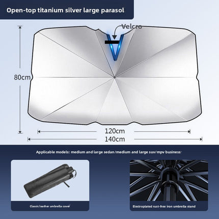 Car Windshield Sun Shade - UV Protection & Heat Blocking Sunshield for Summer
