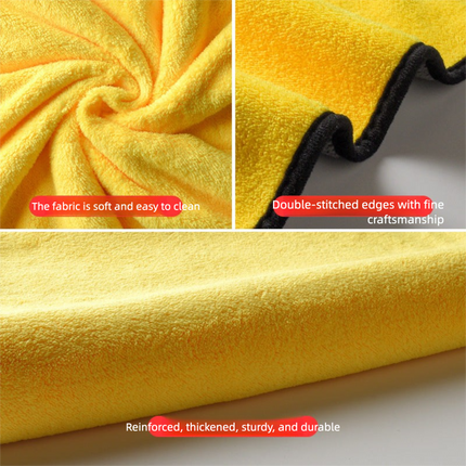 Premium Dual-Sided Microfiber Car Wash Towels Ultra Absorbent, Thick & Scratch-Free Drying Cloths