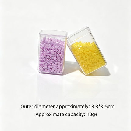 10g Bead Storage Box with Folding Funnel | Snap Lock PP Organizer for Fuse Beads Diamond Painting