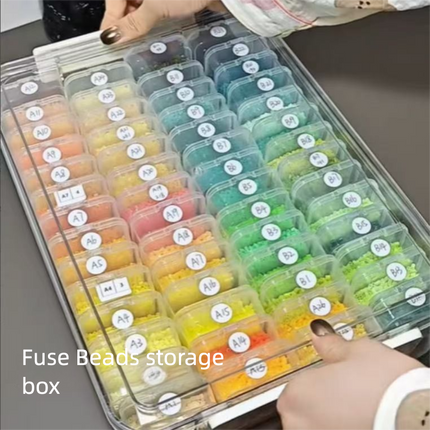 60 Box Storage Set with A4 File Storage Box | Clear PET Organizer for Beads Rhinestones Crafts