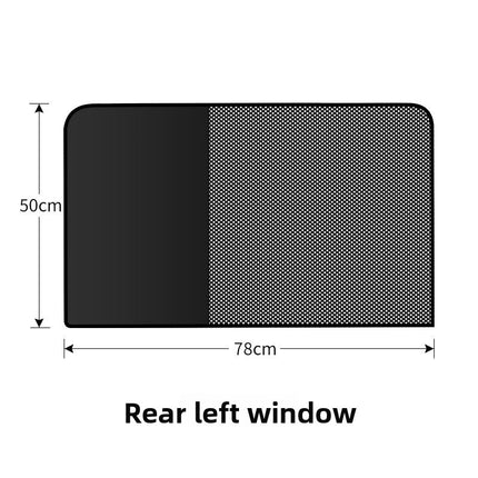 Magnetic Car Sunshade Curtains - Dual Layer Side Window Shades for UV Protection & Heat Blocking