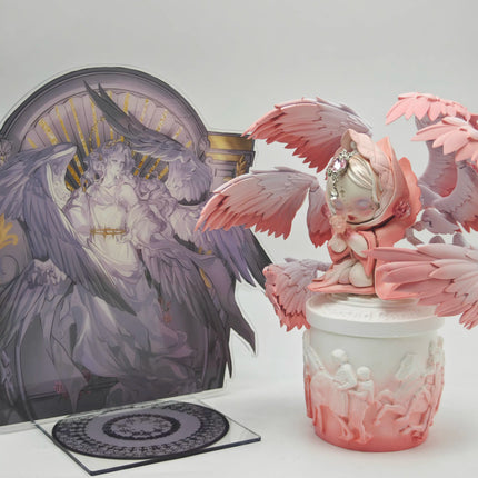 Handmade SKULLPANDA Eternal Love Pink Angel Custom Figure | POP MART Rare Collectible