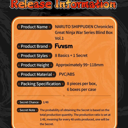 Funism Naruto Shippuden Mystery Blind Box English Version, Anime Collectible Action Figure